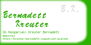 bernadett kreuter business card